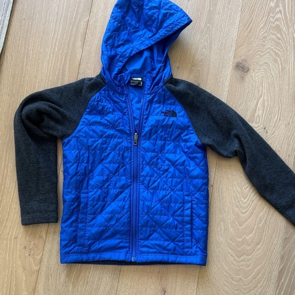 The North Face Blue and Black Quilted Jacket